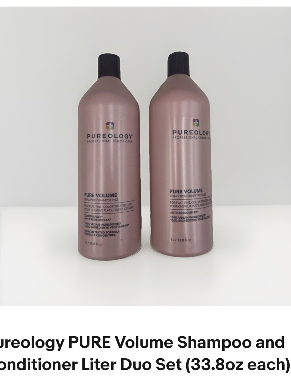 Pureology Rose Metallic Pure Volume Shampoo & Conditioner Duo Set